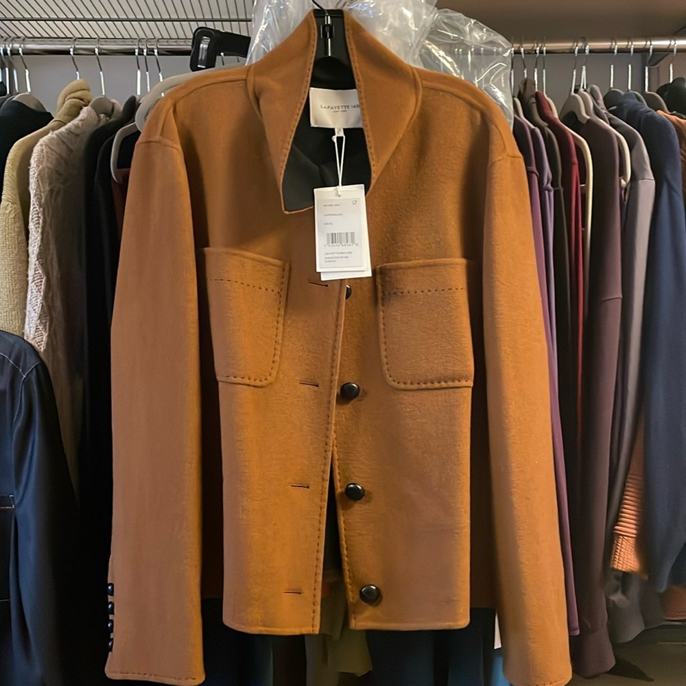 Lafayette 148 New York Plus Patch Pocket Wool & Cashmere-Blend Jacket